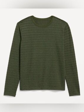 Old Navy Men Long-Sleeve Textured-Knit Striped T-Shirt (Size: M)